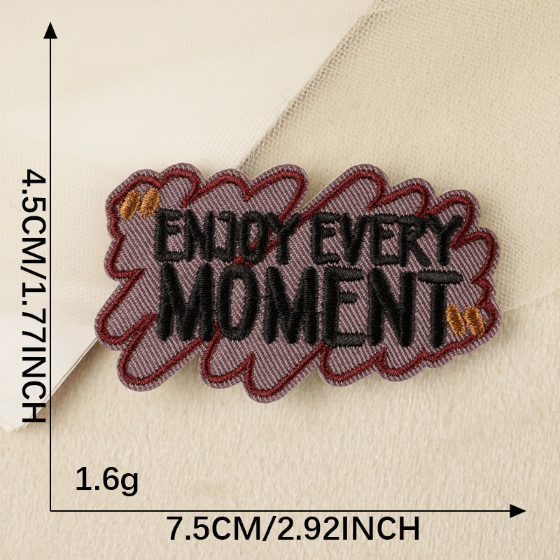 Motivations Spruch Patch zum Aufbügeln – Stickerei 5–8 cm – positive Botschaften