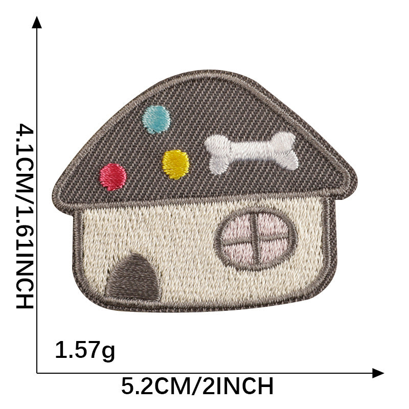 Hund Stickerei Patch Serie C selbstklebend Sticker oder aufbügelbar Iron-On DIY Handyhülle