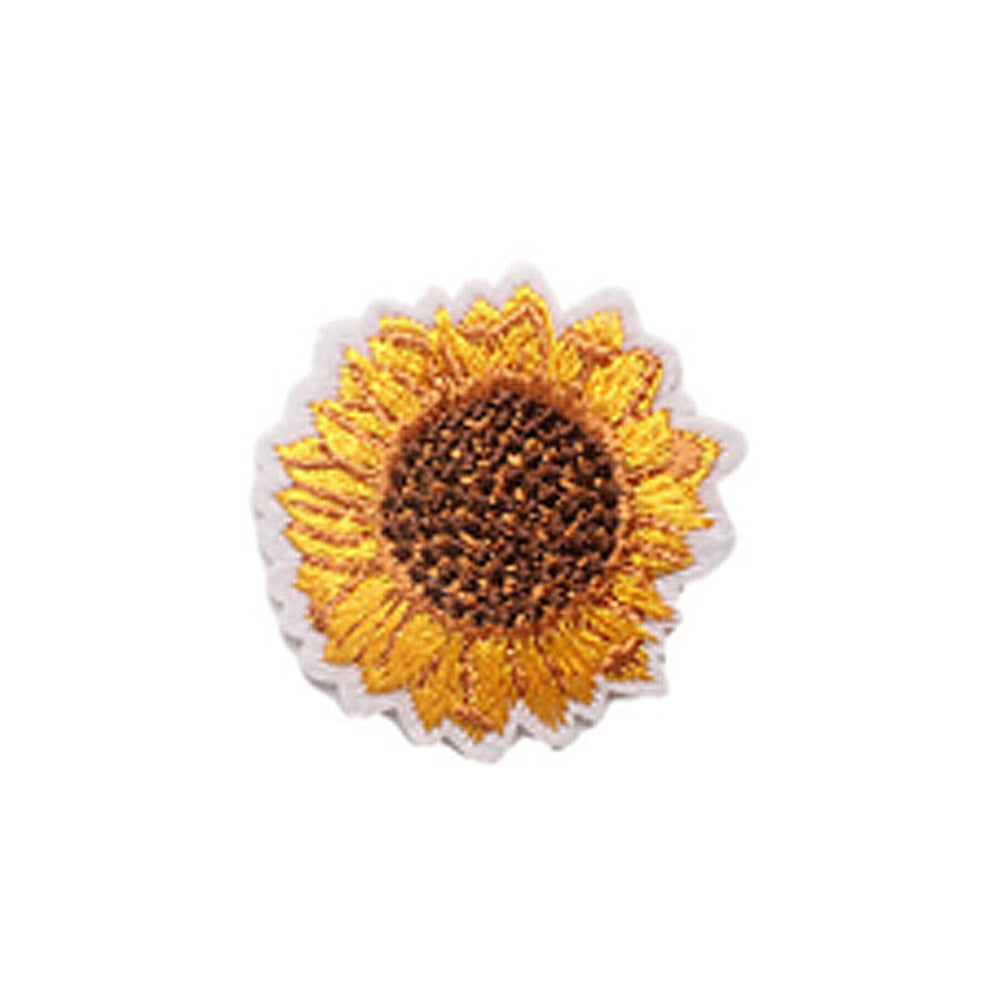 Sonnenblumen-Patch Stickerei – Goldgelb | Zum Aufbügeln oder Annähen | 3 Größen