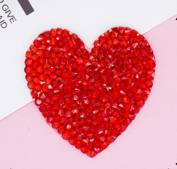 AB Herz Glitzer Patches zum Aufbügeln DIY Bügelbild für Kleidung Taschen Jeans