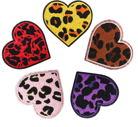 Herz Patch mit Glitzerrand – Aufbügeln, DIY Bekleidung Mütze Taschen Deko