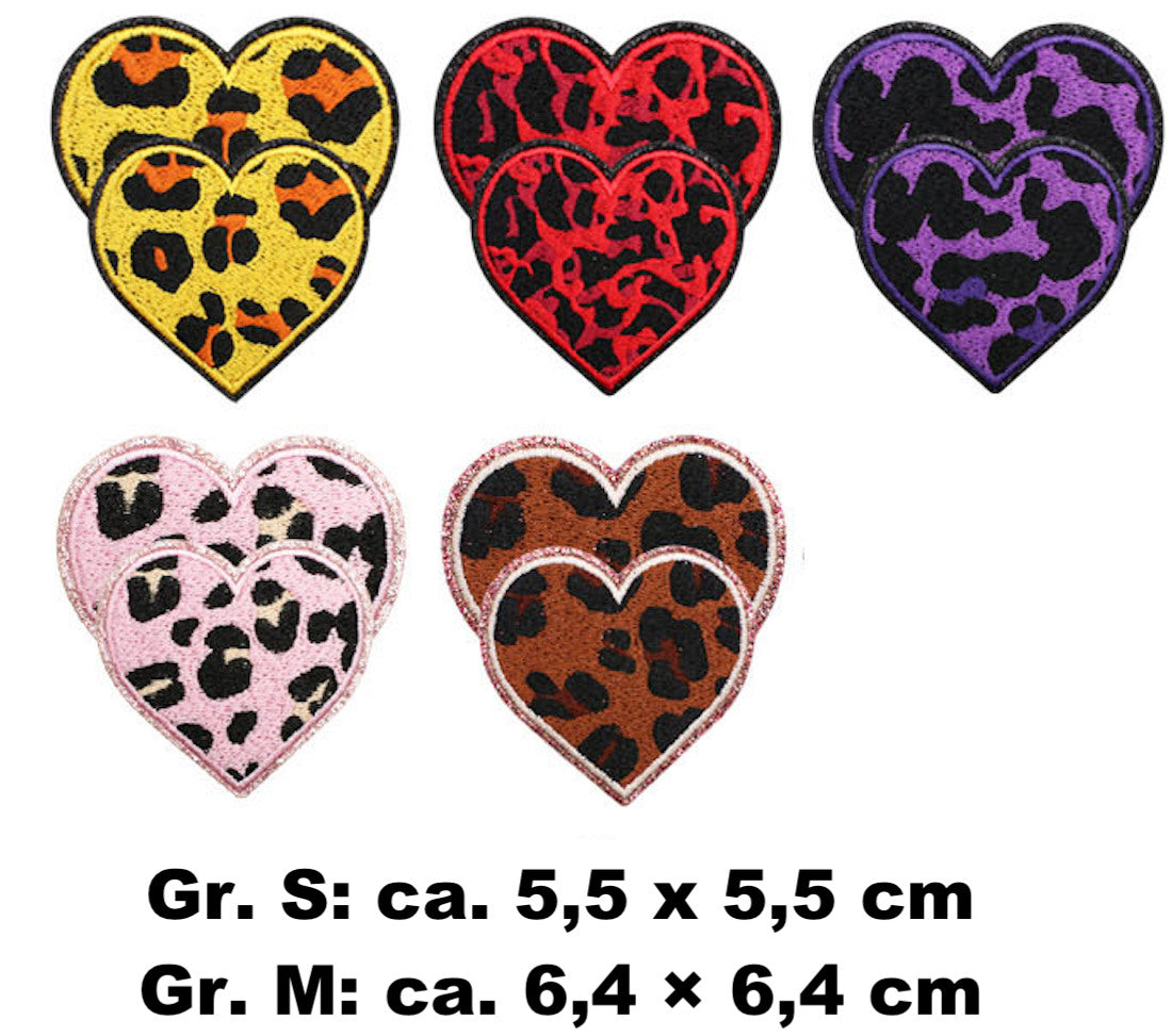 Herz Patch mit Glitzerrand – Aufbügeln, DIY Bekleidung Mütze Taschen Deko