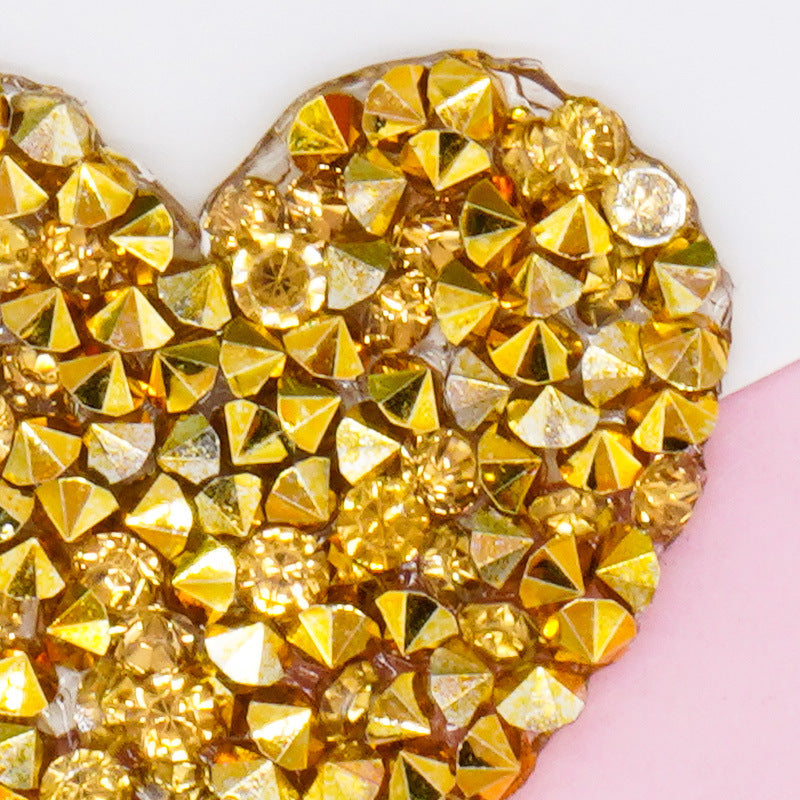 AB Herz Glitzer Patches zum Aufbügeln DIY Bügelbild für Kleidung Taschen Jeans