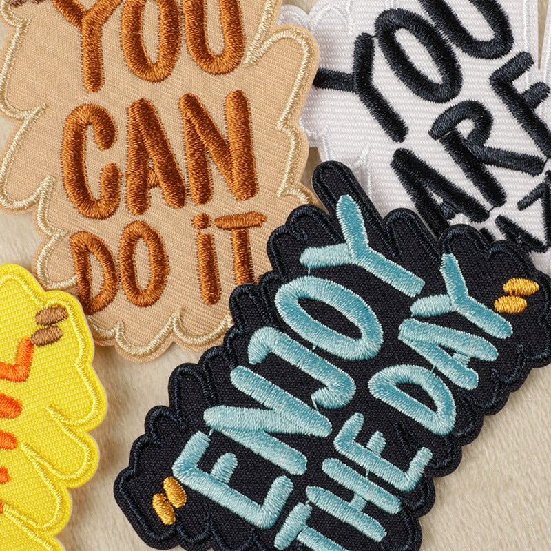 Motivations Spruch Patch zum Aufbügeln – Stickerei 5–8 cm – positive Botschaften