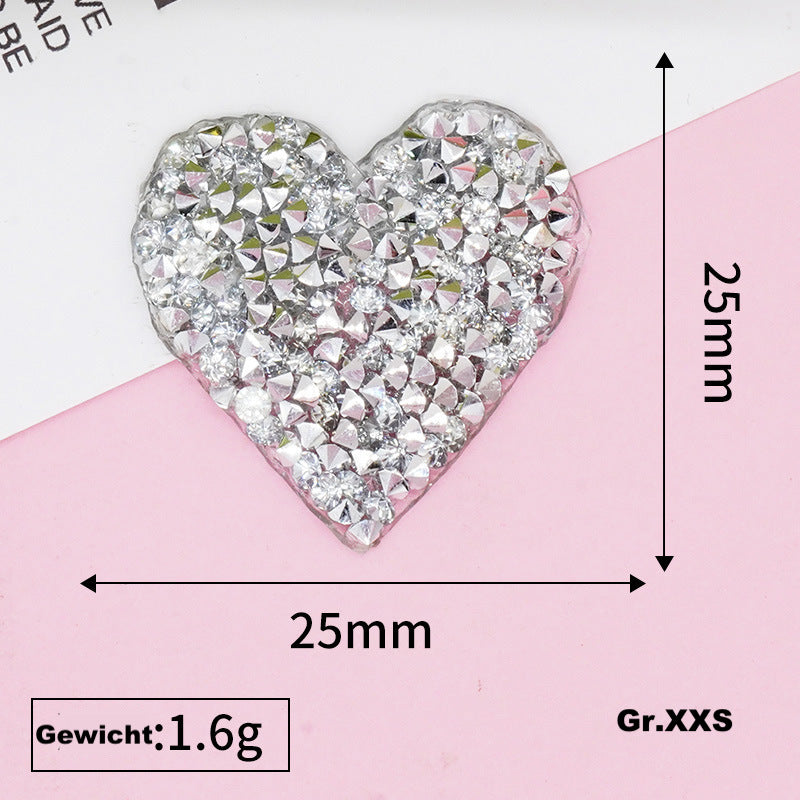 AB Herz Glitzer Patches zum Aufbügeln DIY Bügelbild für Kleidung Taschen Jeans