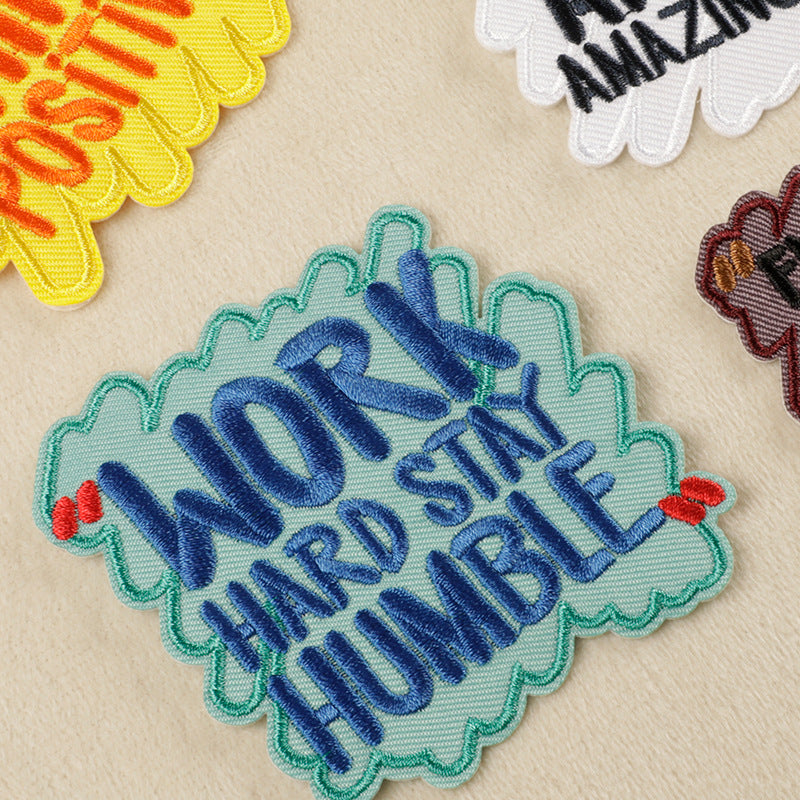 Motivations Spruch Patch zum Aufbügeln – Stickerei 5–8 cm – positive Botschaften