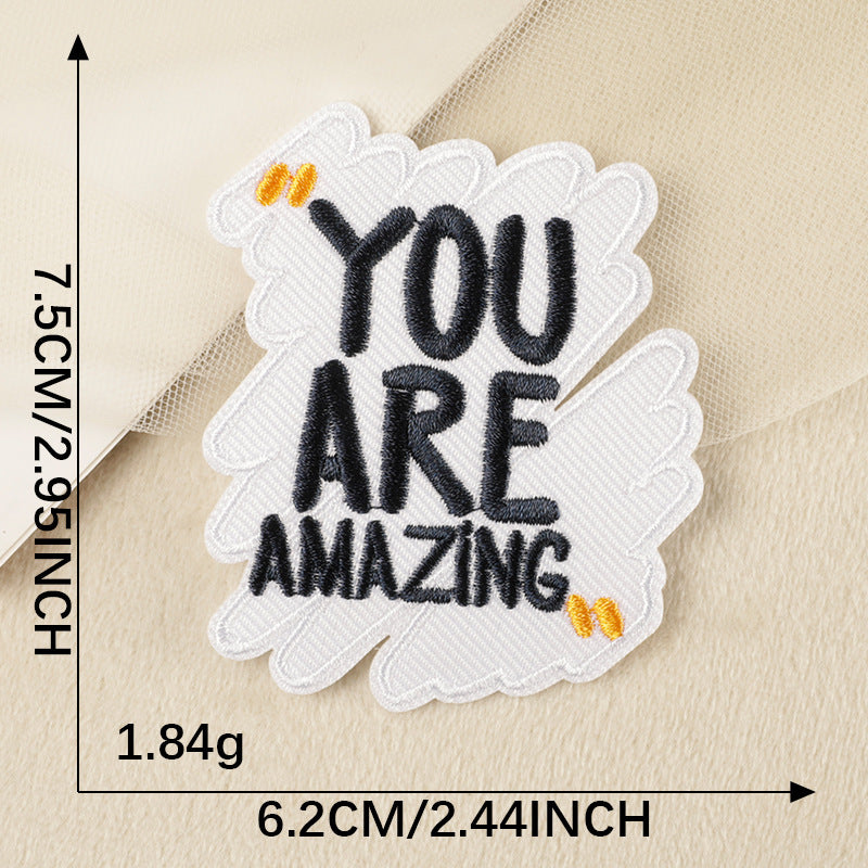 Motivations Spruch Patch zum Aufbügeln – Stickerei 5–8 cm – positive Botschaften