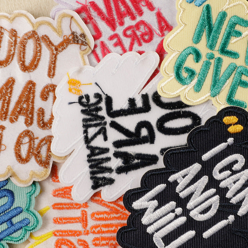 Motivations Spruch Patch zum Aufbügeln – Stickerei 5–8 cm – positive Botschaften