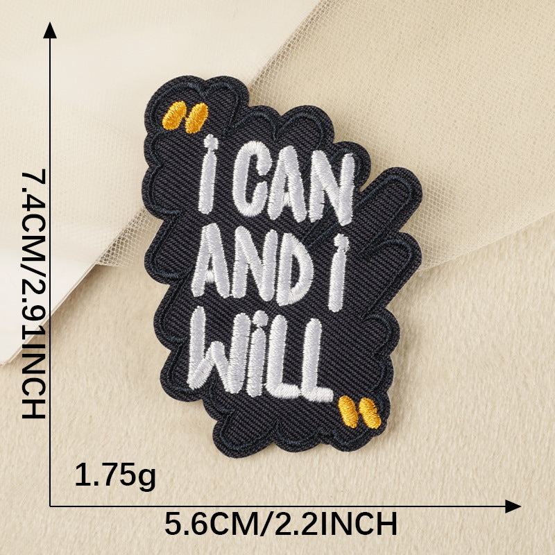 Motivations Spruch Patch zum Aufbügeln – Stickerei 5–8 cm – positive Botschaften
