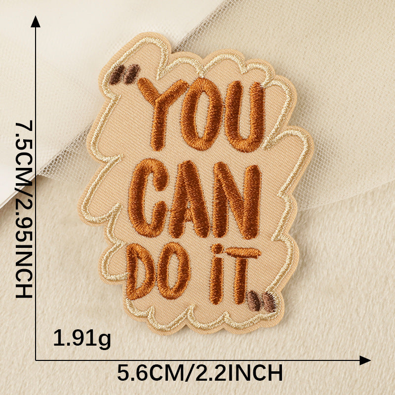 Motivations Spruch Patch zum Aufbügeln – Stickerei 5–8 cm – positive Botschaften