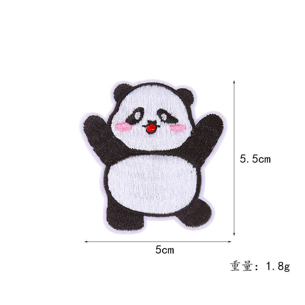 Panda Patches zum Aufbügeln DIY Bügelbild für Kleidung Tasche Schuhe Schal Mütze