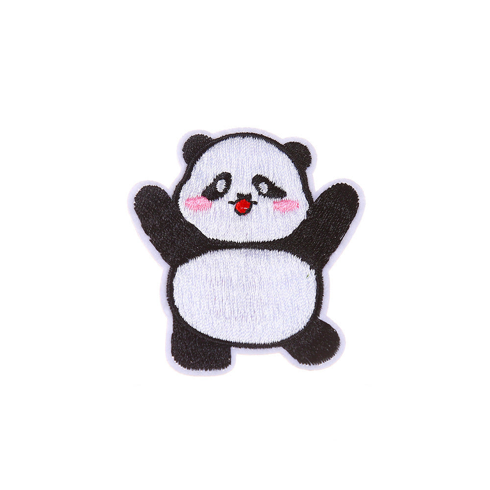 Panda Patches zum Aufbügeln DIY Bügelbild für Kleidung Tasche Schuhe Schal Mütze