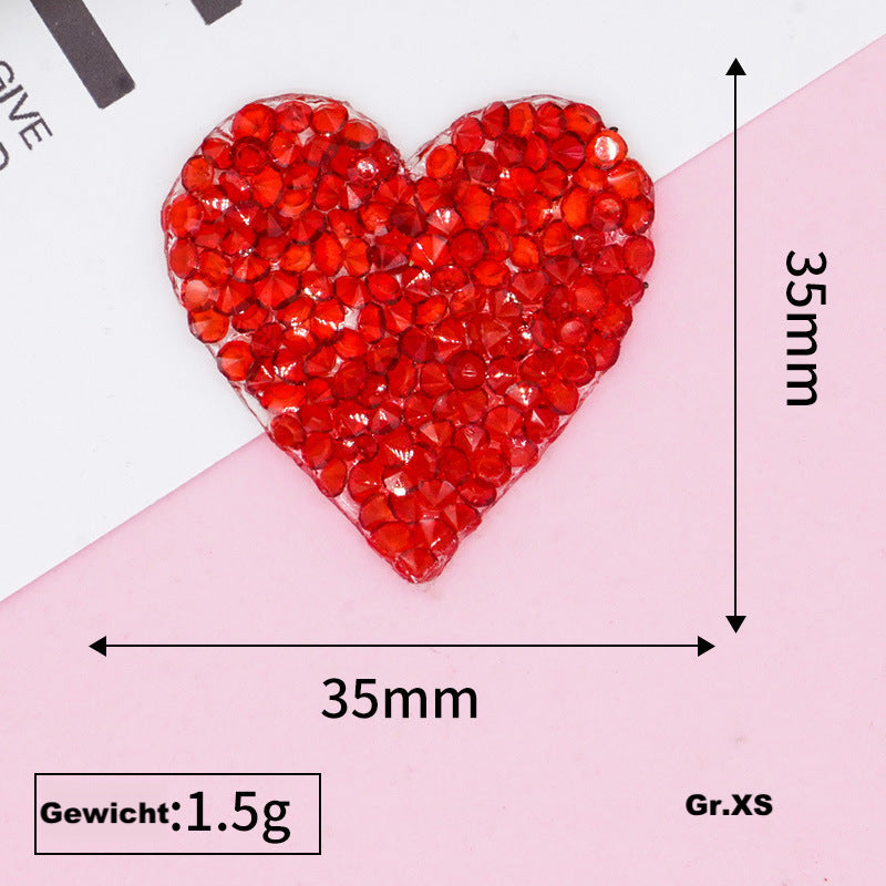 AB Herz Glitzer Patches zum Aufbügeln DIY Bügelbild für Kleidung Taschen Jeans