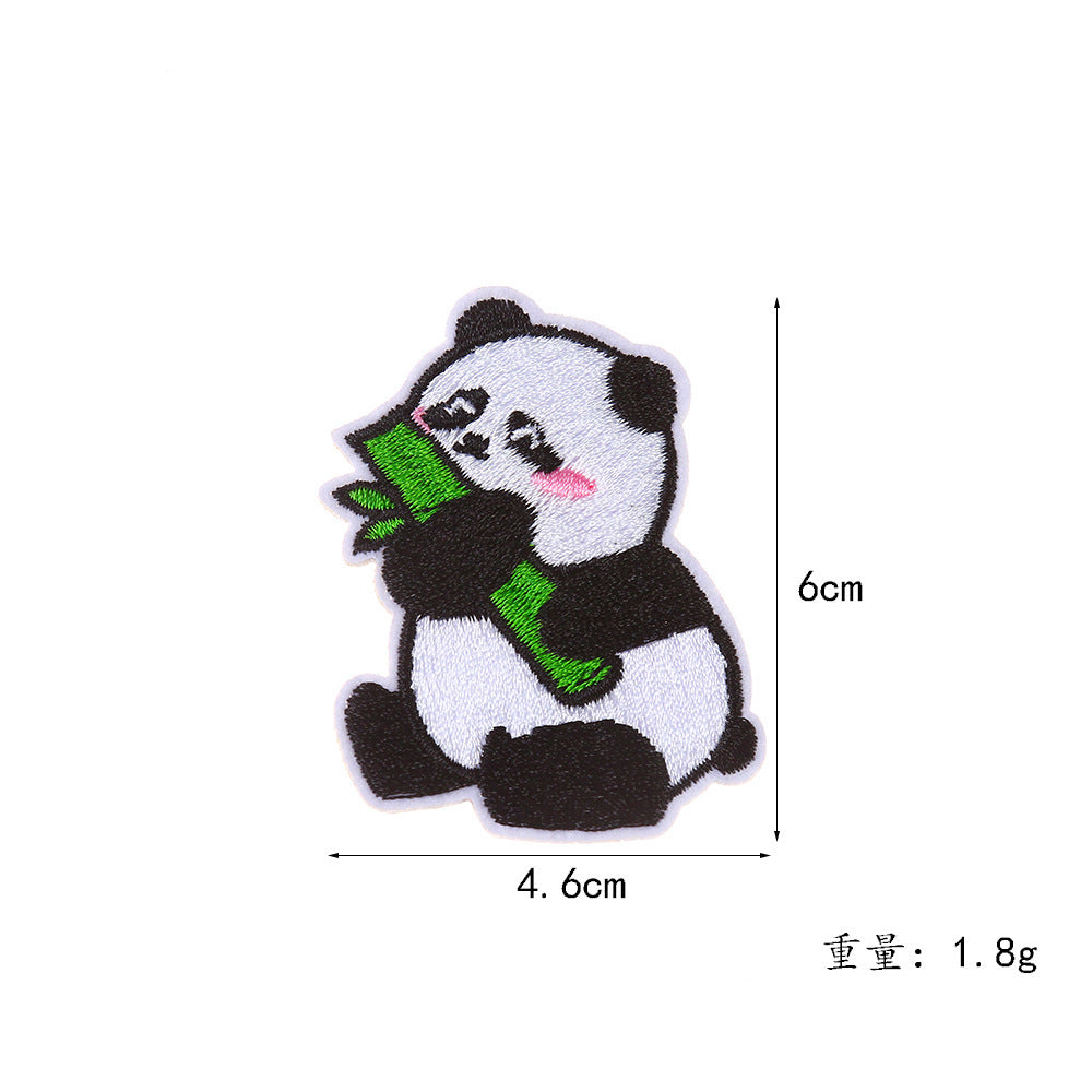 Panda Patches zum Aufbügeln DIY Bügelbild für Kleidung Tasche Schuhe Schal Mütze