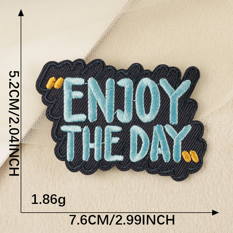 Motivations Spruch Patch zum Aufbügeln – Stickerei 5–8 cm – positive Botschaften