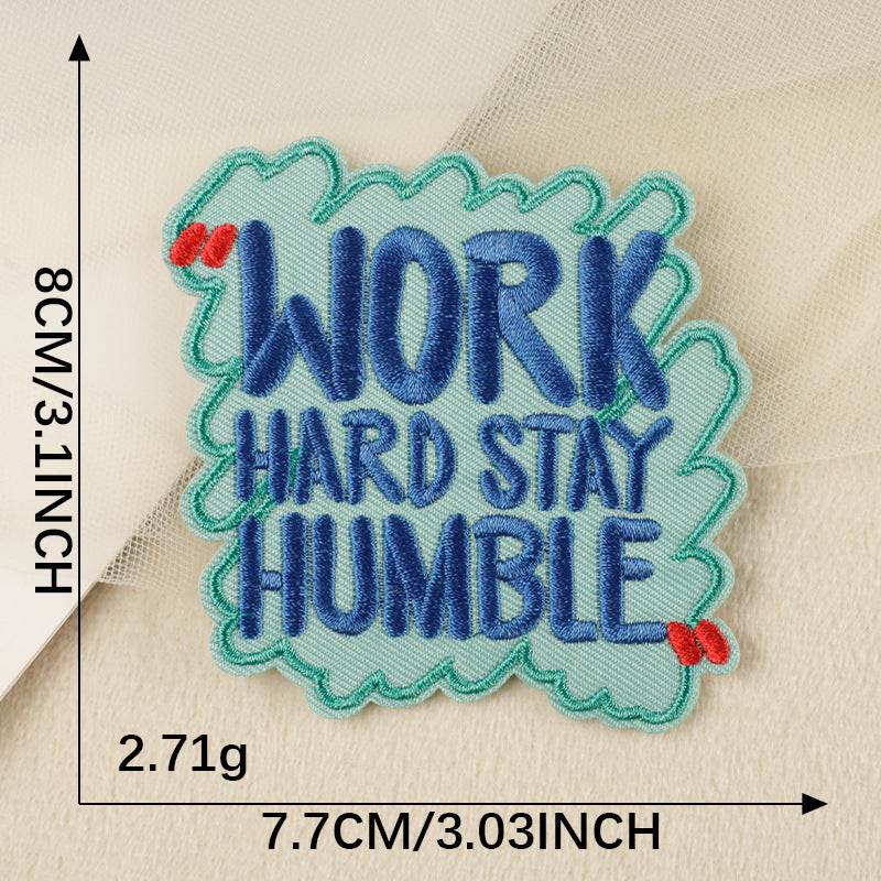 Motivations Spruch Patch zum Aufbügeln – Stickerei 5–8 cm – positive Botschaften