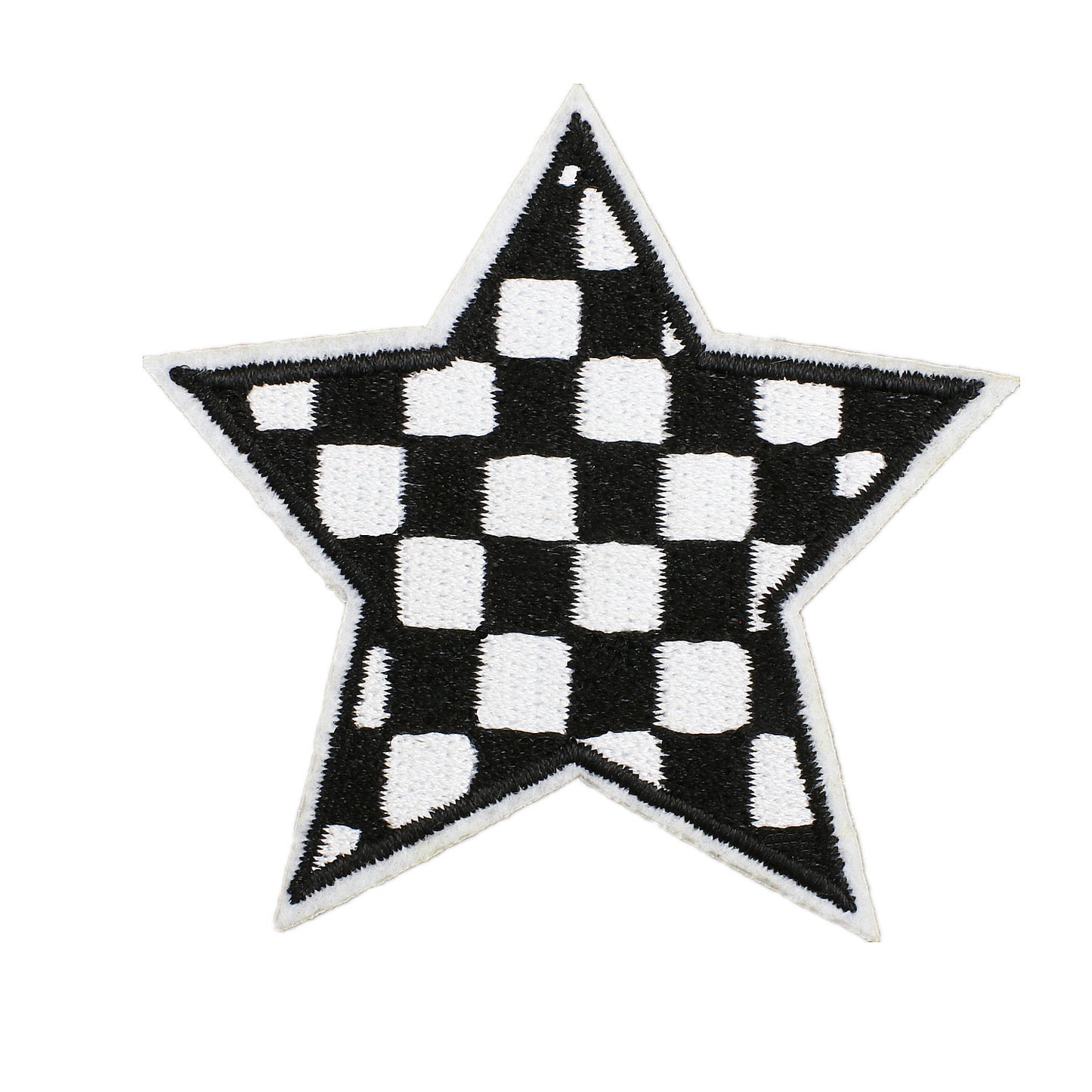Stern Patch Karo Muster Applikation – Aufbügeln, DIY Bekleidung Taschen Deko