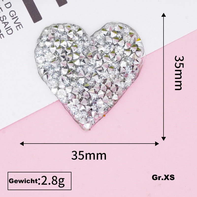 AB Herz Glitzer Patches zum Aufbügeln DIY Bügelbild für Kleidung Taschen Jeans
