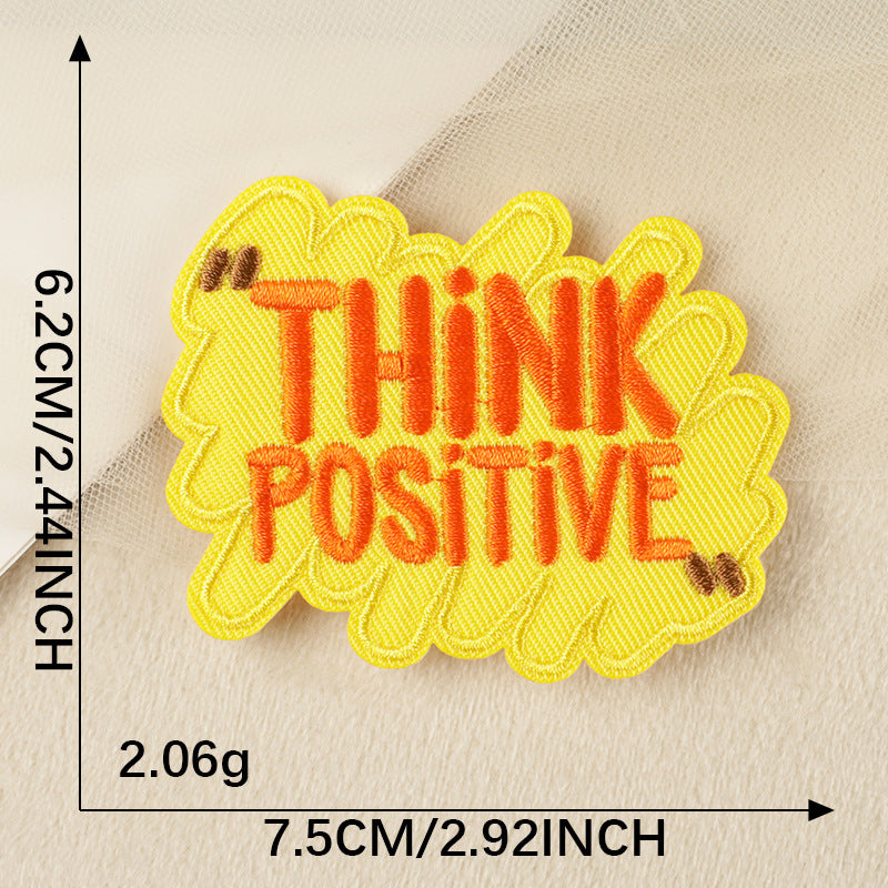 Motivations Spruch Patch zum Aufbügeln – Stickerei 5–8 cm – positive Botschaften