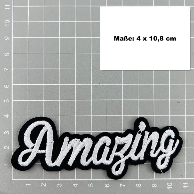 Positiv Spruch Patches Stickerei – Zum Aufbügeln | Amazing, Queen, Honest, Pretty, Bougie