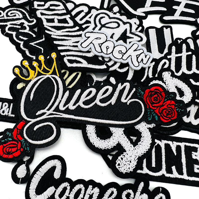 Positiv Spruch Patches Stickerei – Zum Aufbügeln | Amazing, Queen, Honest, Pretty, Bougie