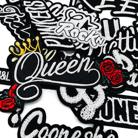 Positiv Spruch Patches Stickerei – Zum Aufbügeln | Amazing, Queen, Honest, Pretty, Bougie