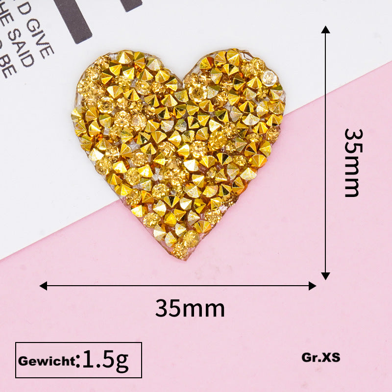 AB Herz Glitzer Patches zum Aufbügeln DIY Bügelbild für Kleidung Taschen Jeans