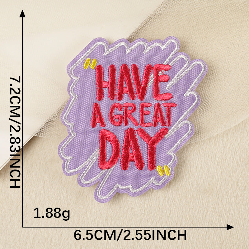 Motivations Spruch Patch zum Aufbügeln – Stickerei 5–8 cm – positive Botschaften