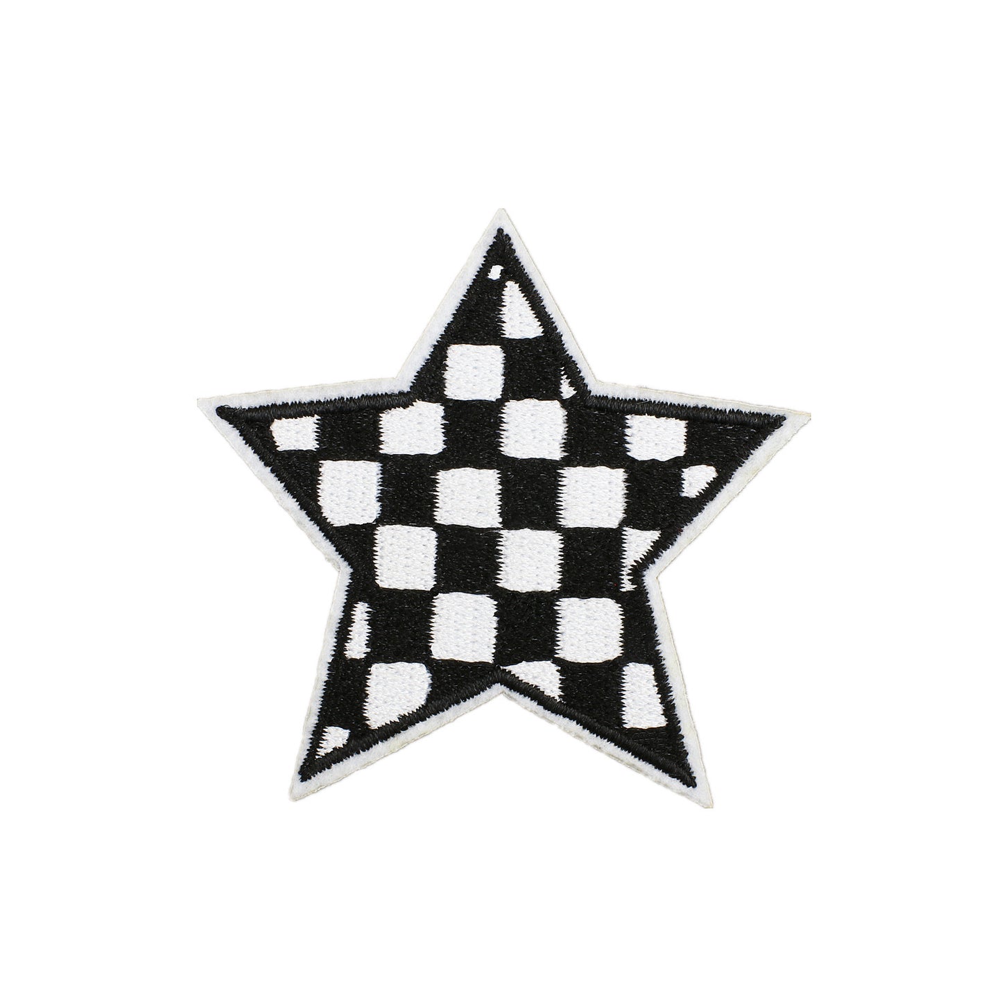 Stern Patch Karo Muster Applikation – Aufbügeln, DIY Bekleidung Taschen Deko
