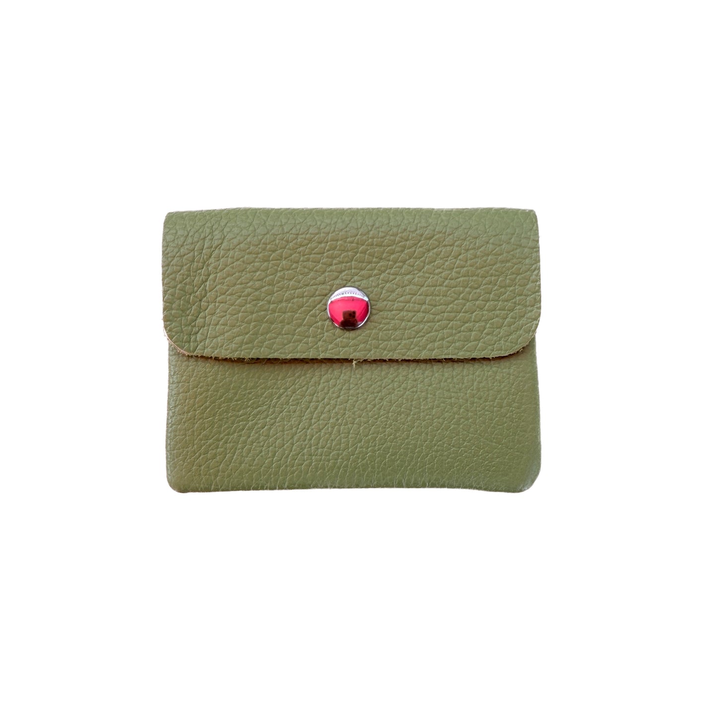 Damen Mini Geldbörse Echtleder Made in Italy 30+ Farben Münzfach Portemonnaie