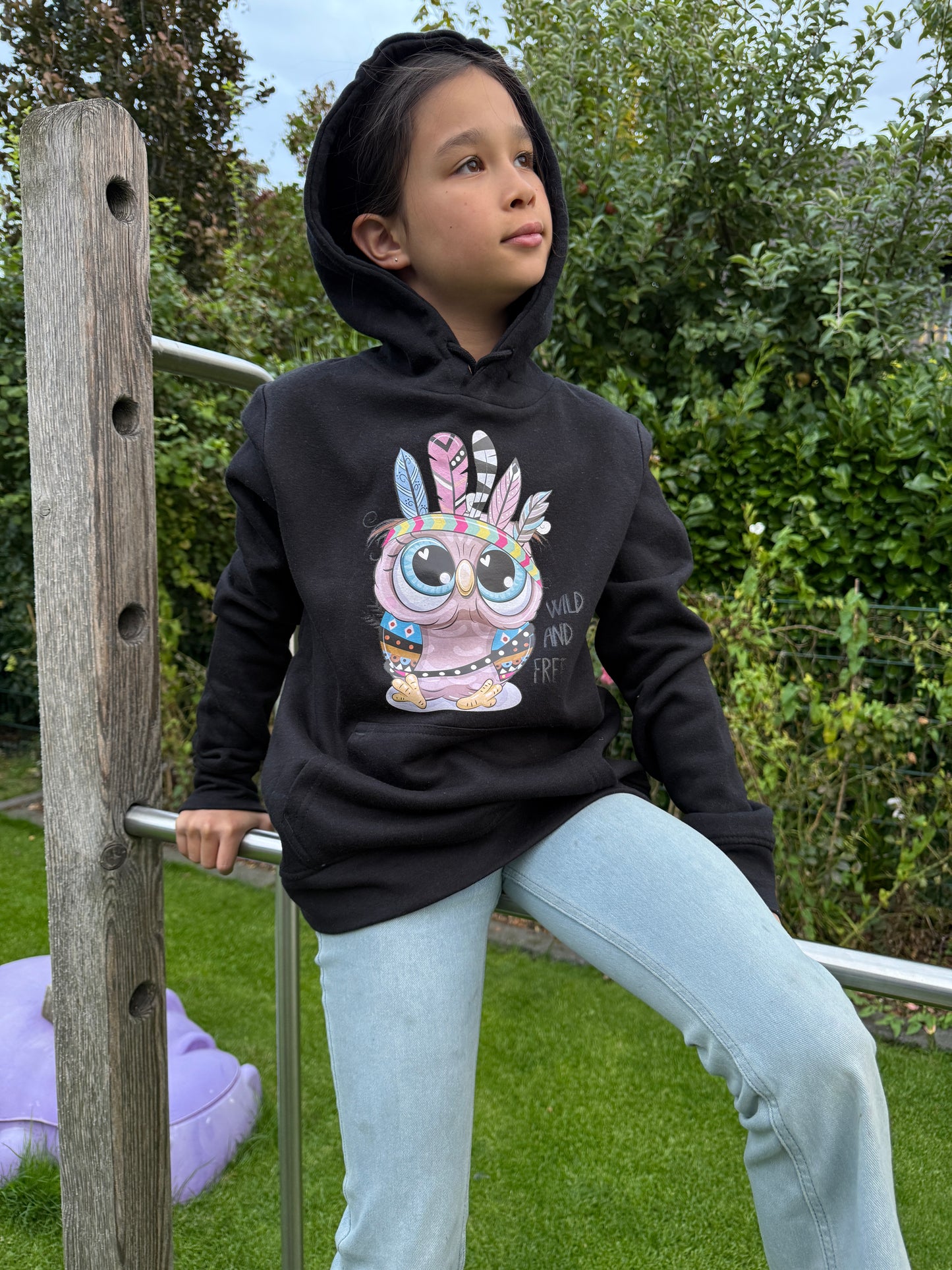 Joymotion Damen Hoodie schwarz XS-XL | OWEL | Basic Kapuzenpullover