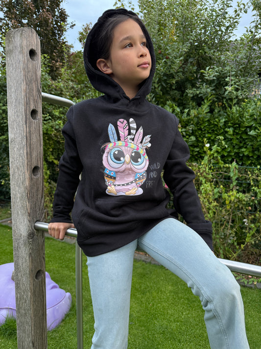 Joymotion Damen Hoodie schwarz XS-XL | OWEL | Basic Kapuzenpullover