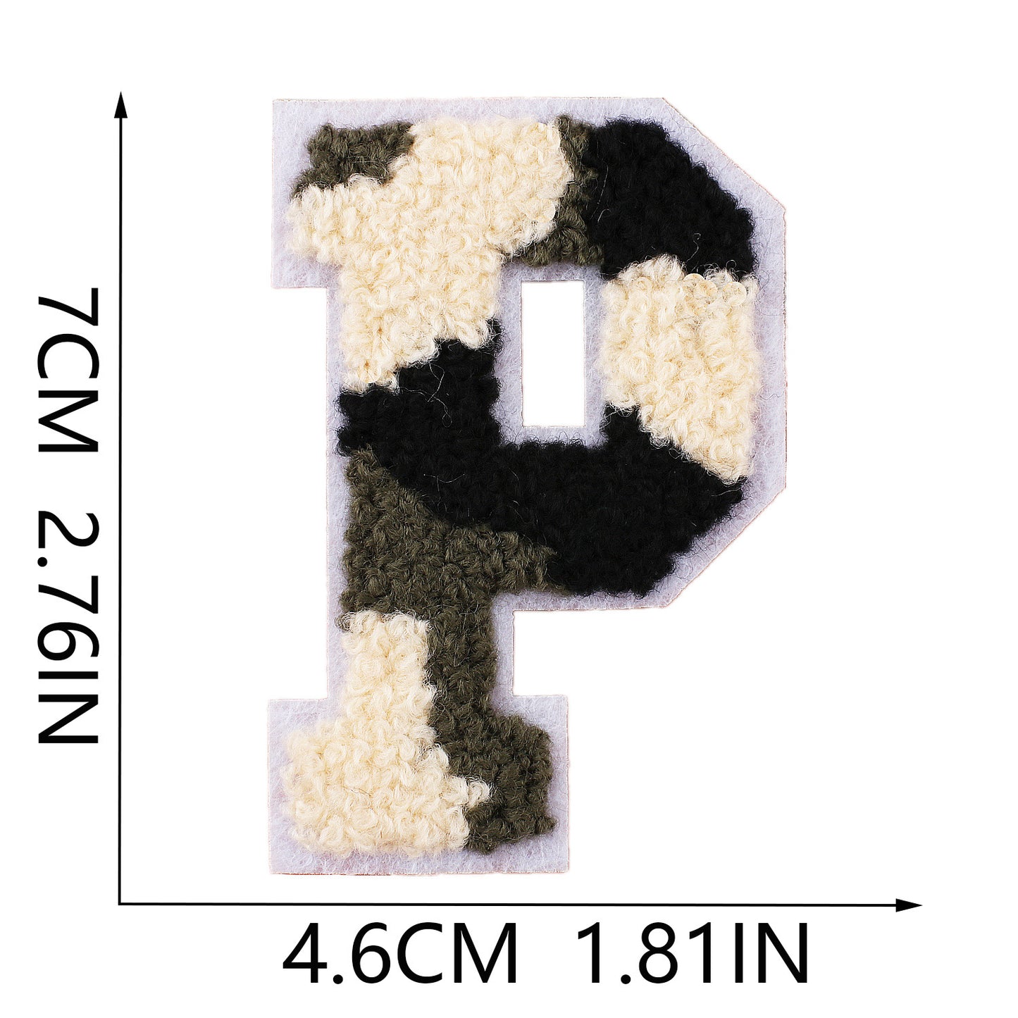 Camouflage Buchstaben A–Z Chenille Aufnäher | Zum Aufbügeln oder Annähen | 7 cm DIY Patch