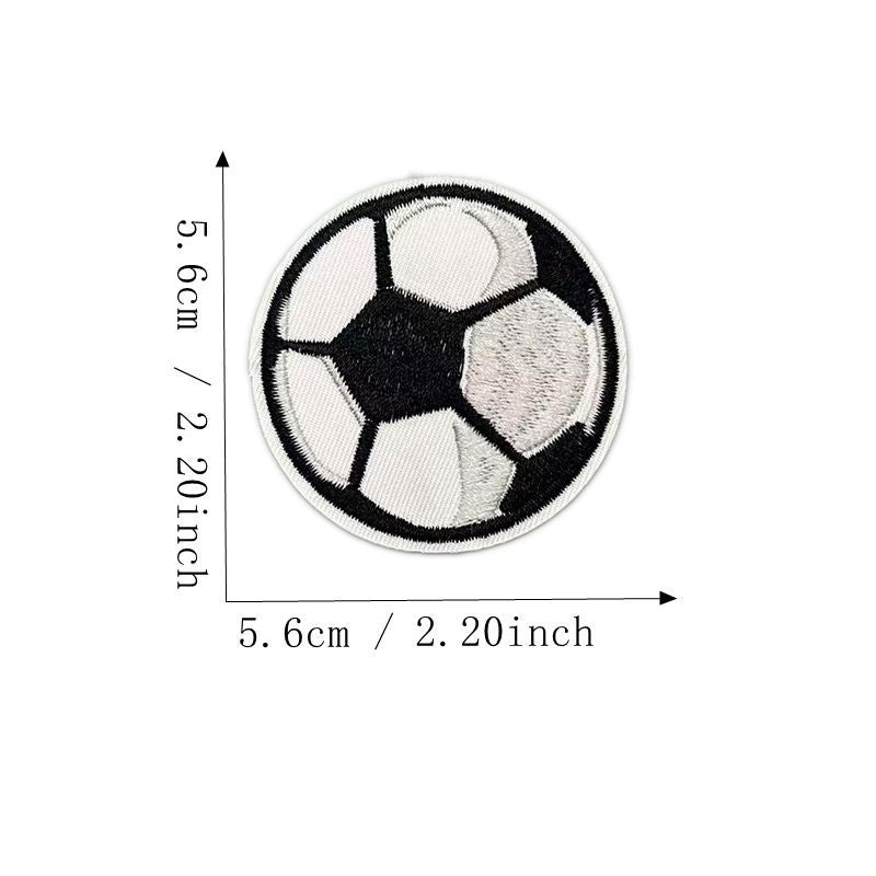 Fußball Patch zum Aufbügeln – Stickerei Aufnäher DIY Kleidung Tasche Sport