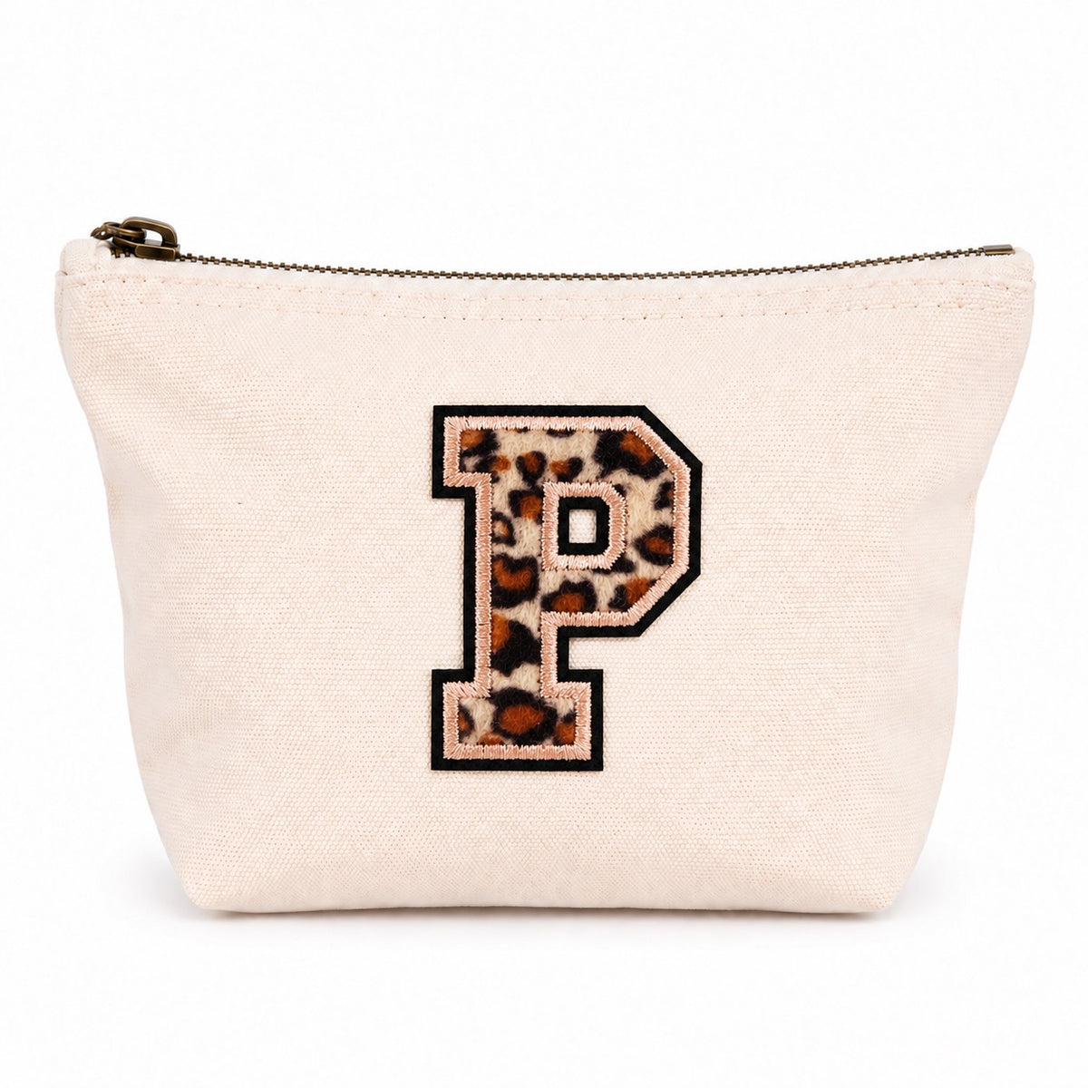 Leo Initiale Beige Kosmetiktasche S • A–Z • Reise & Geschenkidee Buchstaben