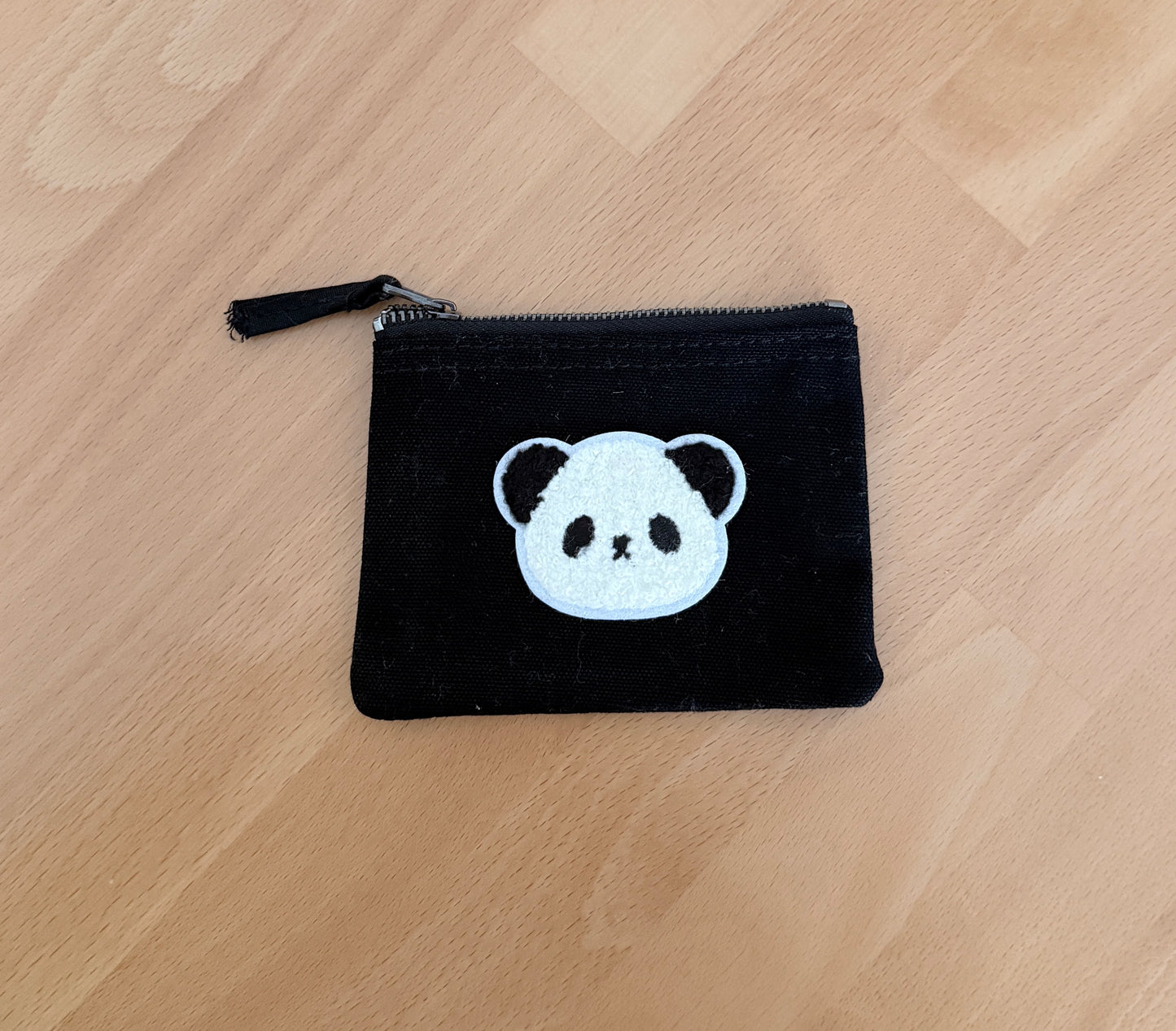 Towel Panda Geldbörse XS Schwarz – Baumwoll Täschchen Geschenkidee
