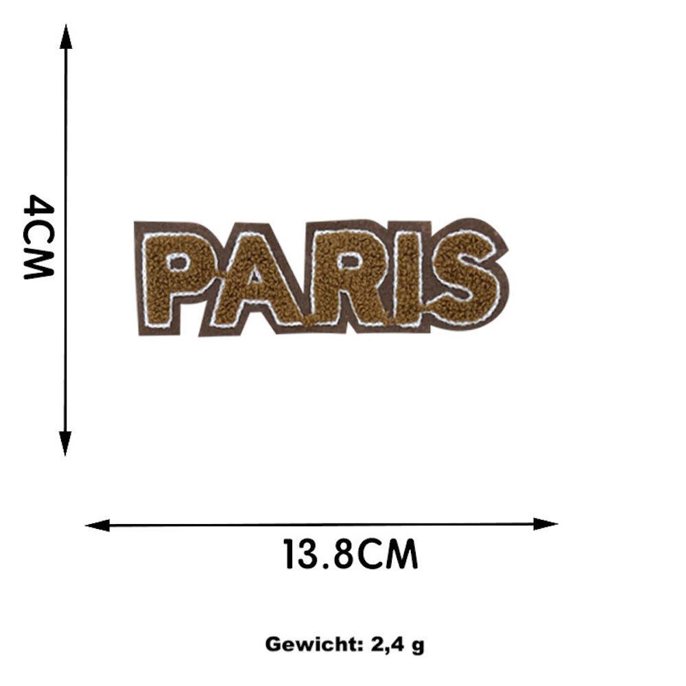 Aufnäher Sprüche Smile Paris Happy Towel Patch zum Aufbügeln DIY