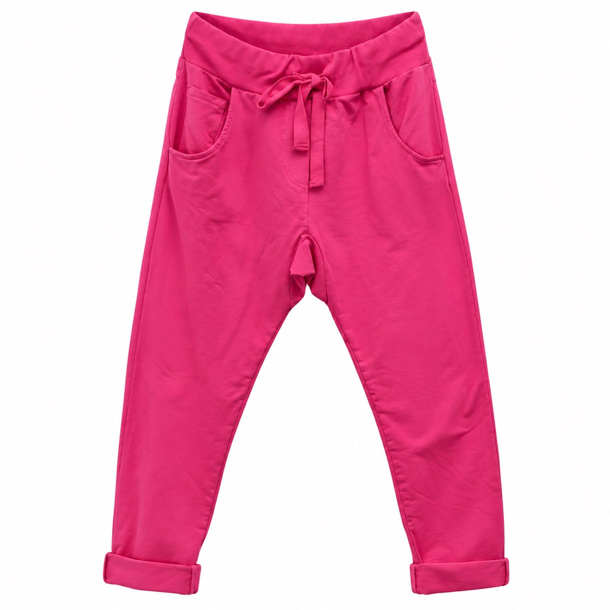 Wendy Trendy Damen Jogpants Jogger Baggy Hose Baumwolle Made in Italy S-XXL