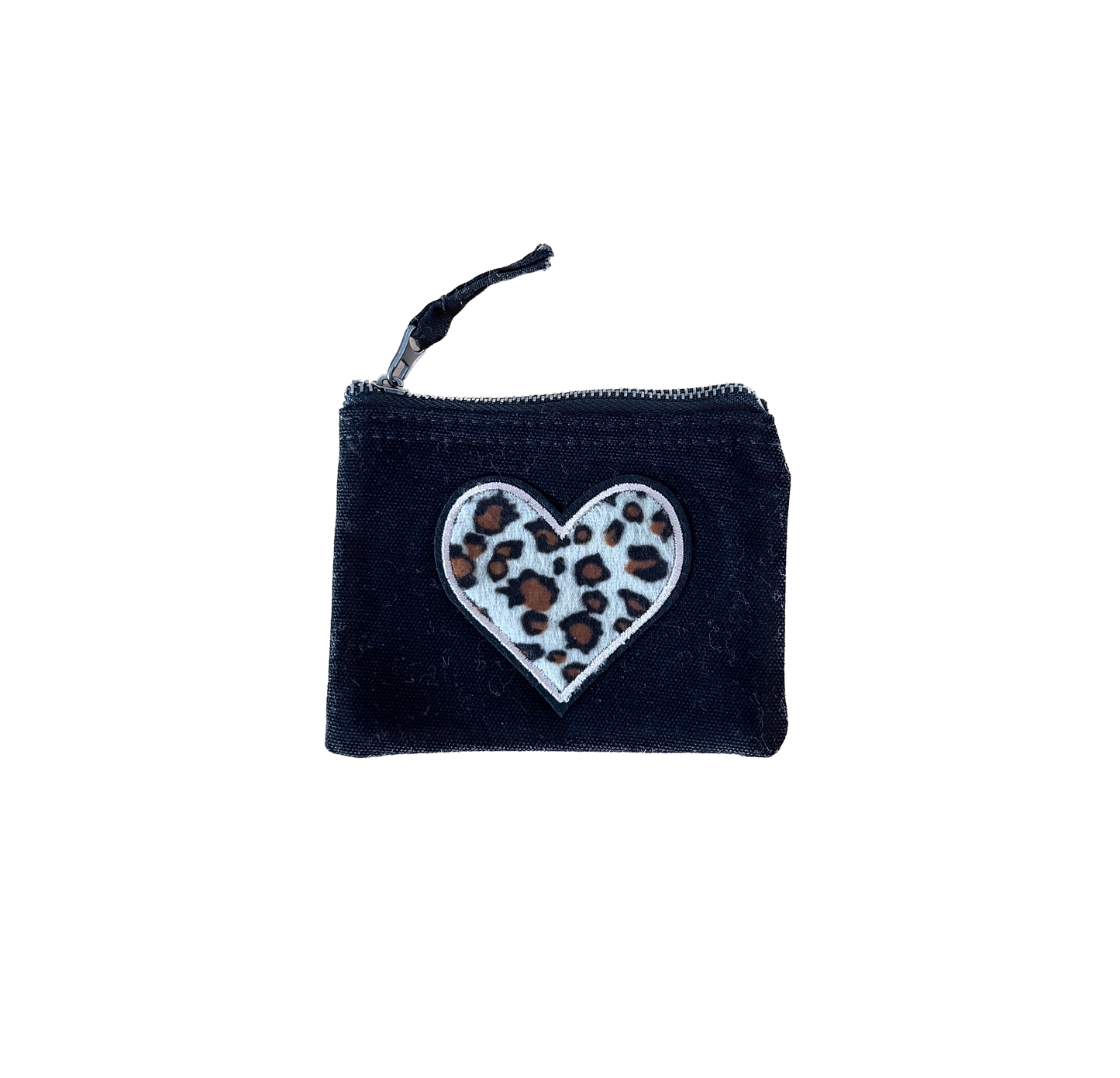 Schwarze Canvas Tasche mit Leo Herz – XS S M L Set | Premium Geschenk für Frauen