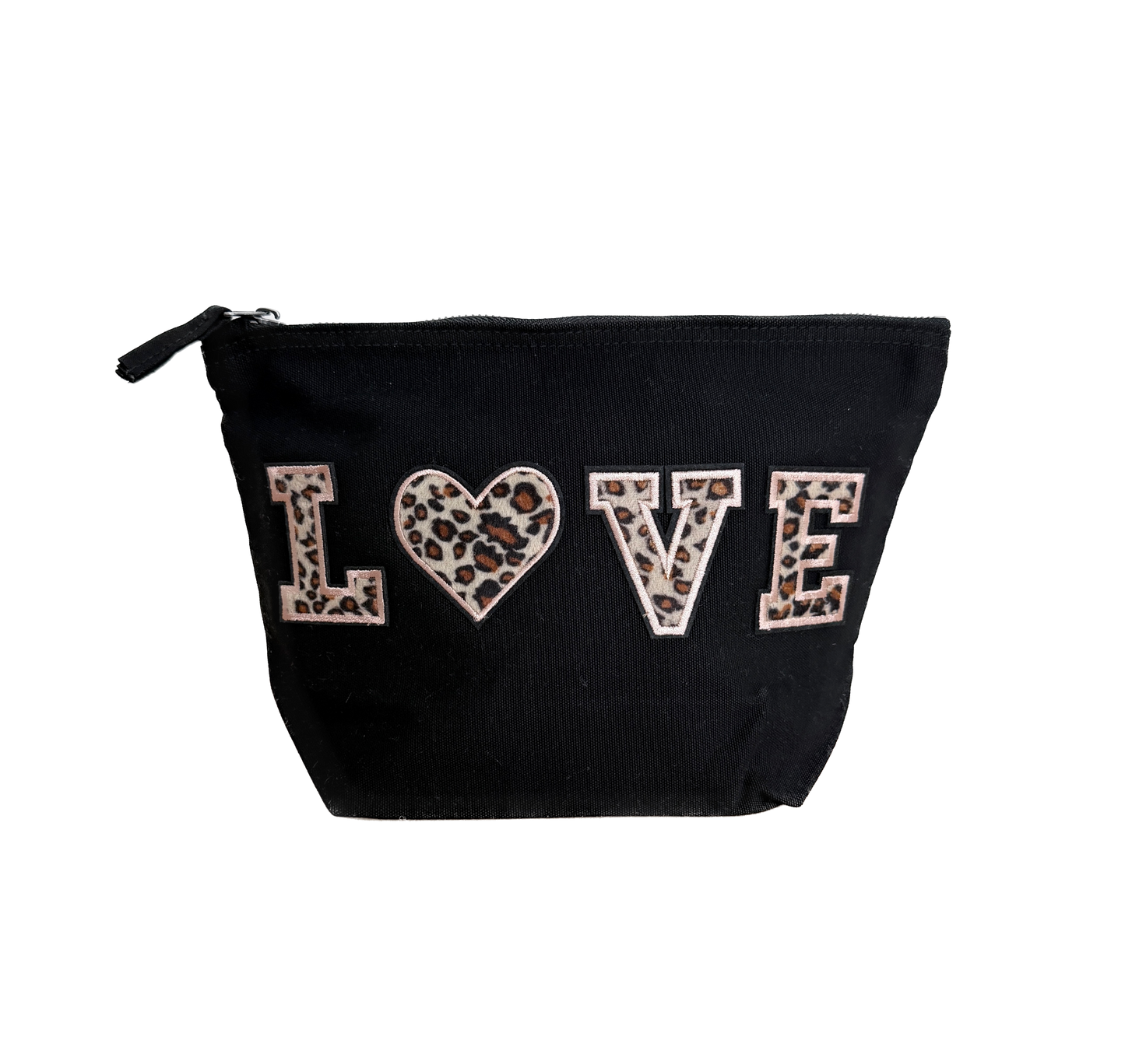 Schwarze Canvas Tasche mit Leo Herz – XS S M L Set | Premium Geschenk für Frauen