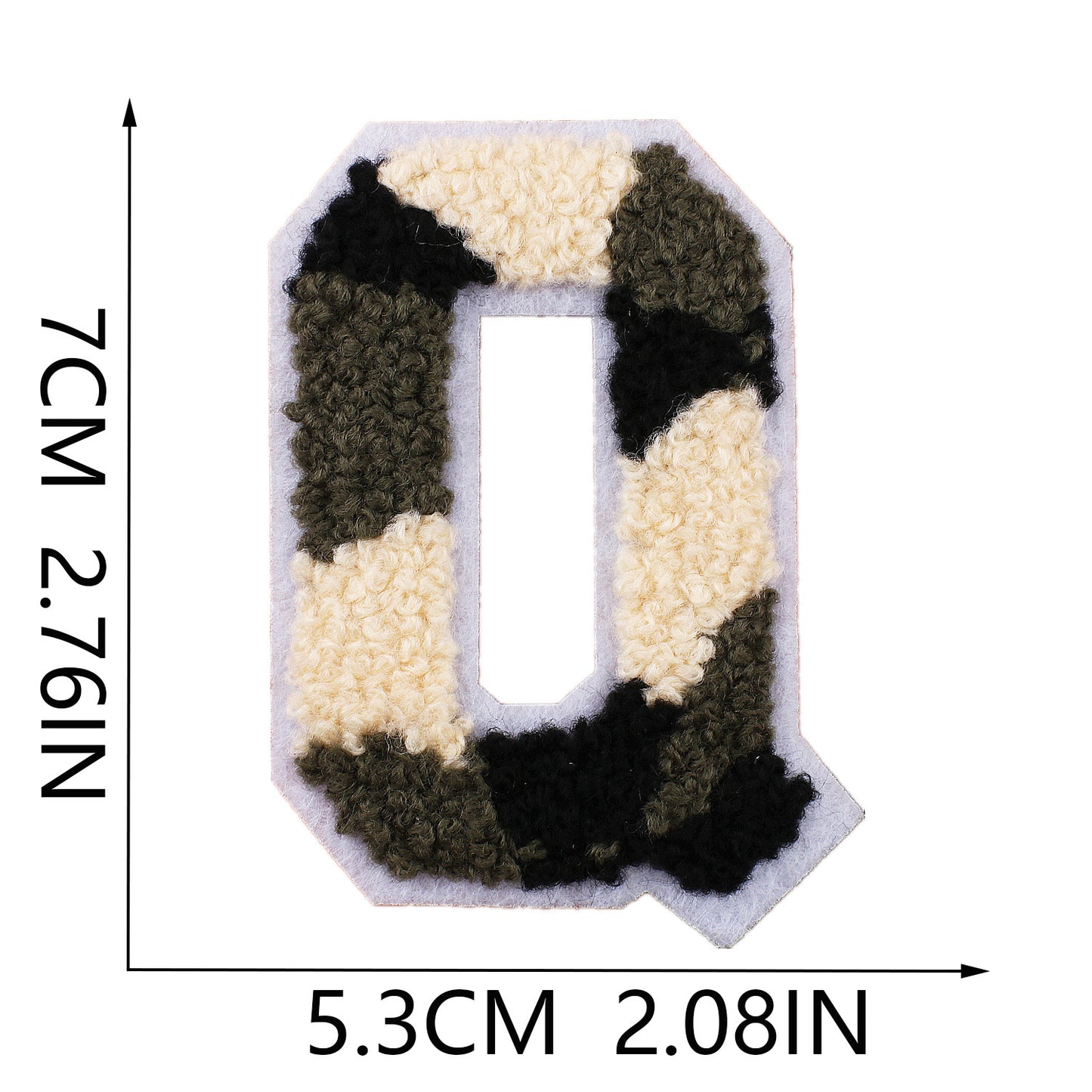 Camouflage Buchstaben A–Z Chenille Aufnäher | Zum Aufbügeln oder Annähen | 7 cm DIY Patch