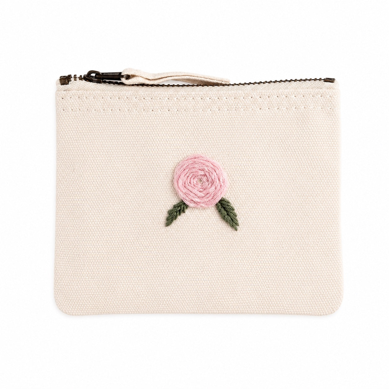 Handgestickte Baumwoll-Geldbörse XS – Herz, Stern, Blume uvm. – Unikat & Geschenk