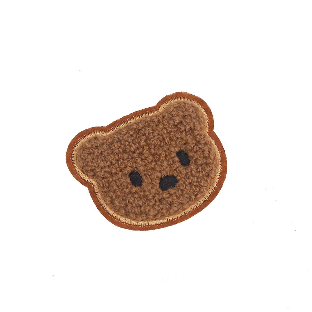 Teddy Bär Patch Towel Look zum Aufnähen – Braun XS–M – Flauschig & Süß