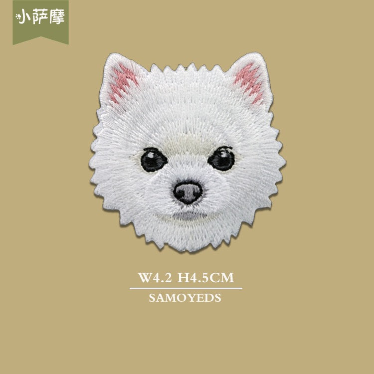 Hunde Aufnäher zum Aufbügeln | Patch Bügelbild | 16 Hunderassen für Kleidung, Tasche, Jeans
