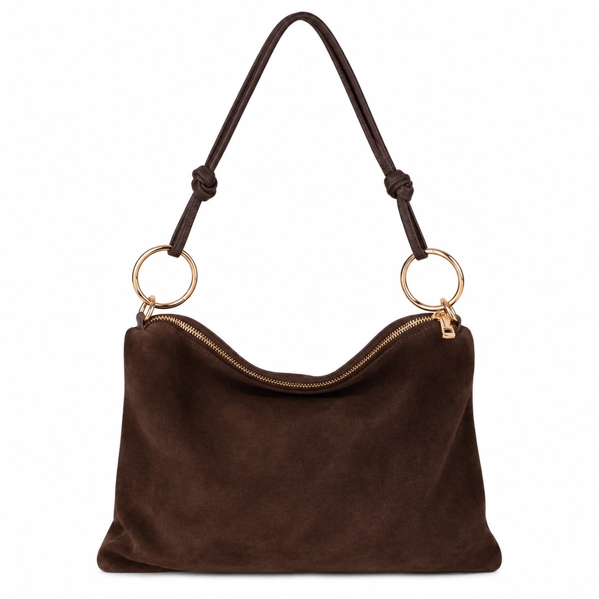 Damen Wildleder Schultertasche Echtleder S-L Made in Italy Crossbody Handtasche Tasche