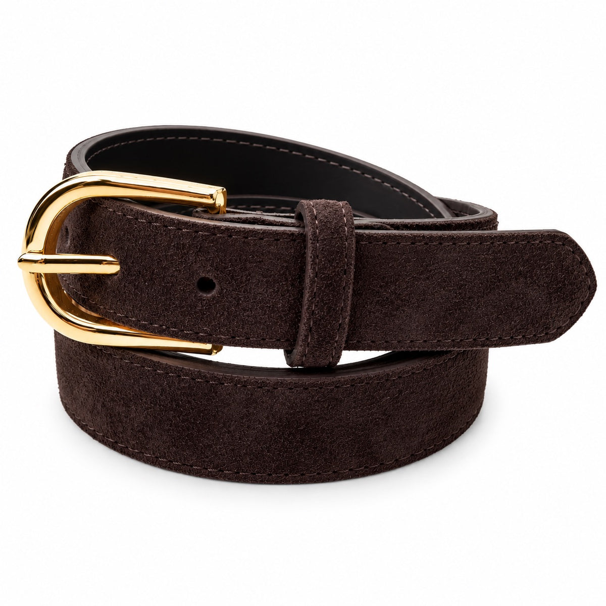 Damen Gürtel mit Wildleder-Oberfläche 3 cm Made in Italy Silber/Gold 85–100 cm