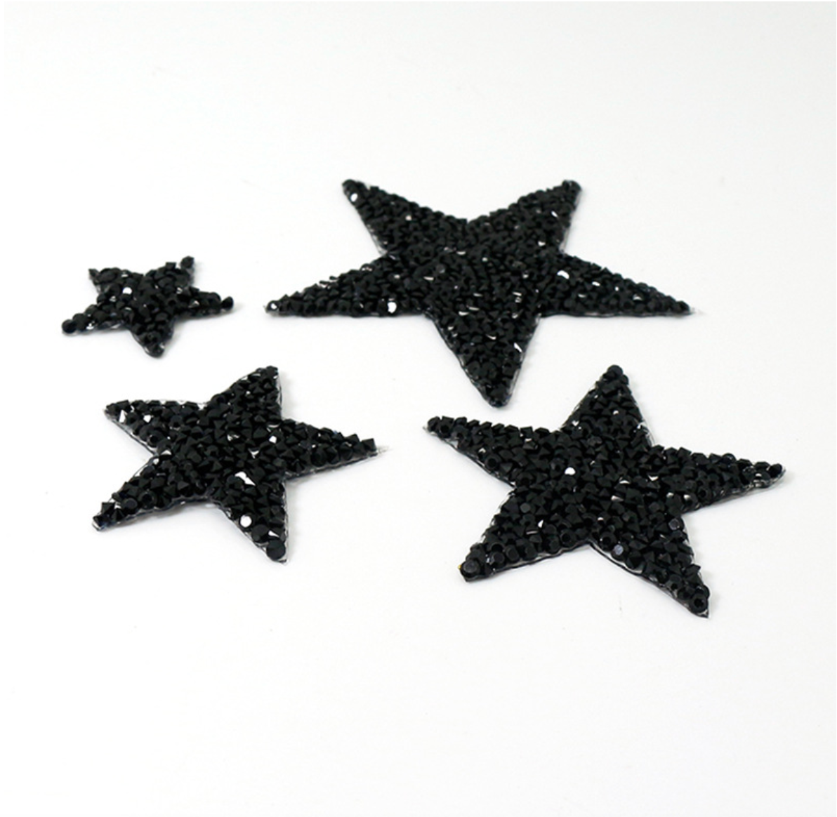4,5cm Strass Stern Glitzer AB Patches zum Aufbügeln DIY Bügelbild für Kleidung