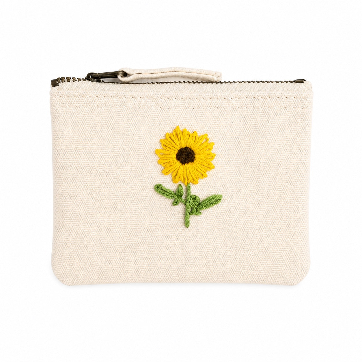 Handgestickte Baumwoll-Geldbörse XS – Herz, Stern, Blume uvm. – Unikat & Geschenk