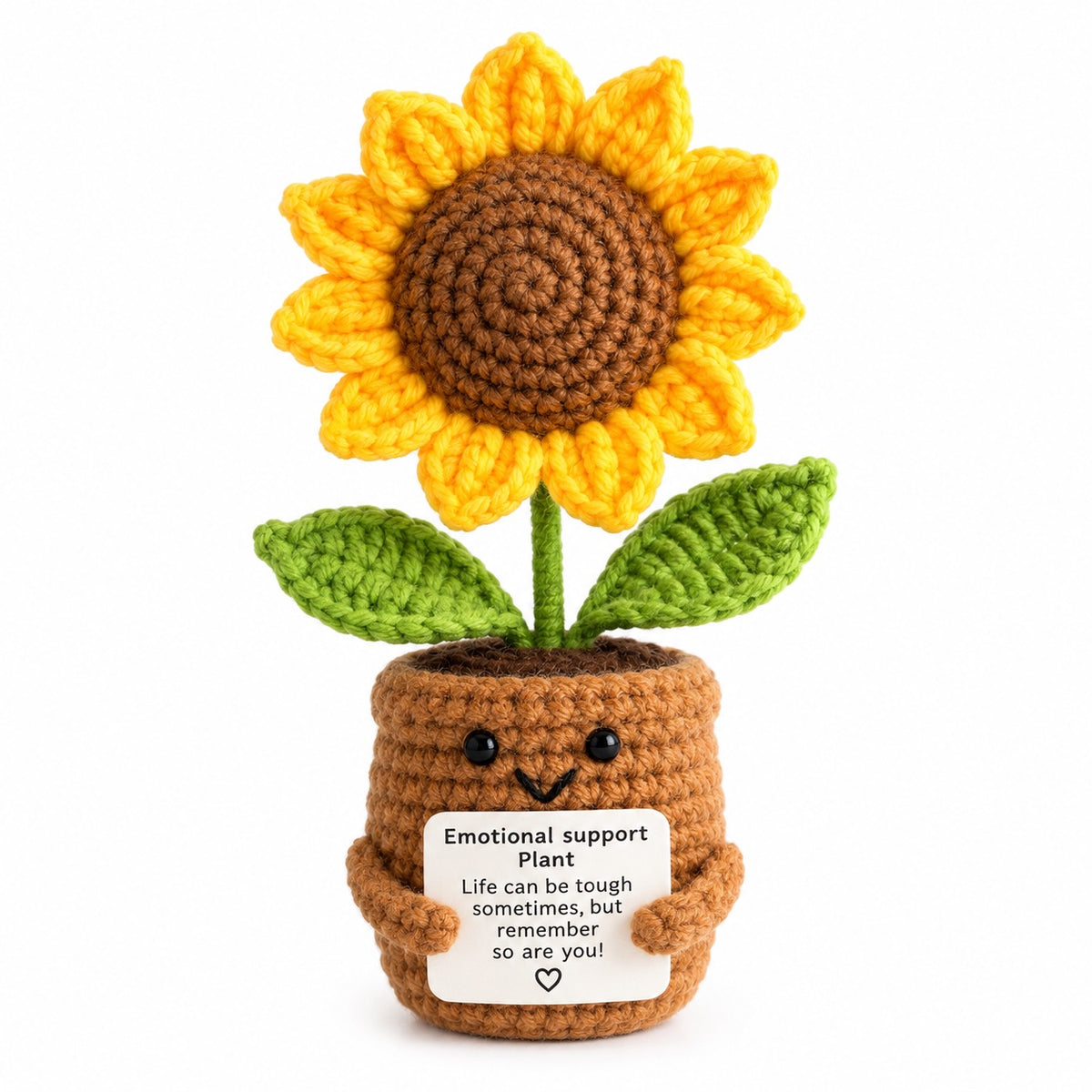 Emotional Support Pflanze gehäkelt Blume Geschenk Deko Rose Herz Kleeblatt Handmade
