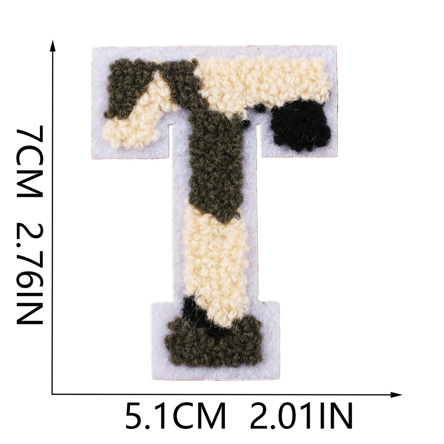 Camouflage Buchstaben A–Z Chenille Aufnäher | Zum Aufbügeln oder Annähen | 7 cm DIY Patch